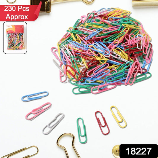 Multicolor-Coated Paper Clips Approx (230Pc Set)