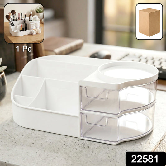 white makeup storage organizer